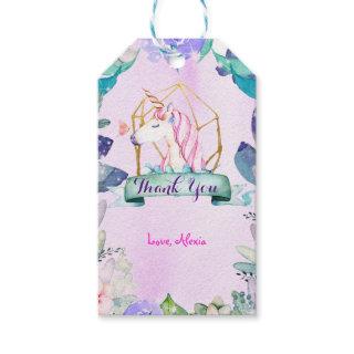 Enchanted Forest Fantasy Magical Unicorn Party Gift Tags