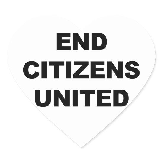 End Citizens United Heart Sticker