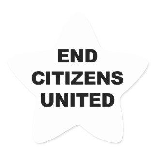 End Citizens United Star Sticker