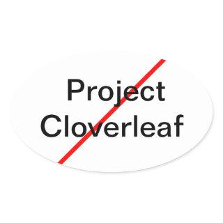 End Project Cloverleaf Oval Sticker
