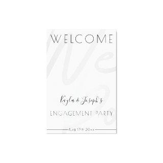 Engagement party welcome  canvas print