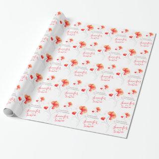 Engagement wildflower orange grey art wrap