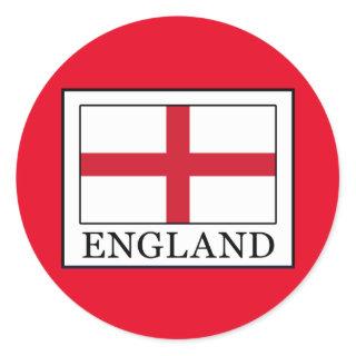 England Classic Round Sticker