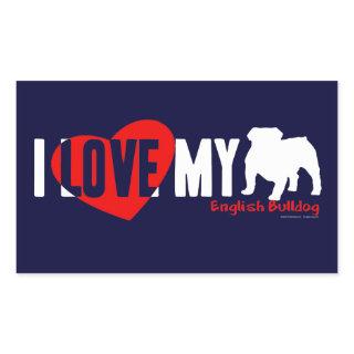 English Bulldog Rectangular Sticker