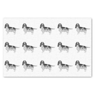 English Cocker Spaniel In Black And White Pattern Tissue Paper
