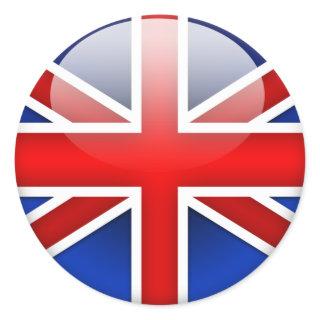 English Flag 2.0 Classic Round Sticker