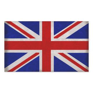 English Flag of Textured England Rectangular Sticker