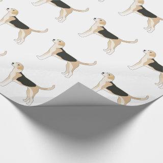 English Foxhound Dog Breed Illustration