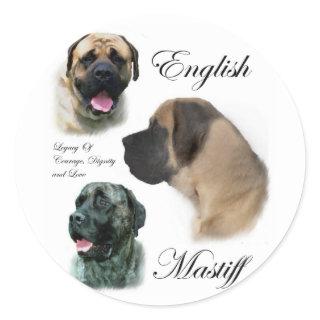 English Mastiff Legacy Classic Round Sticker