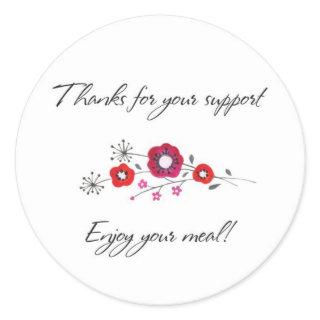 Enjoy Your Meal Classic Round Sticker