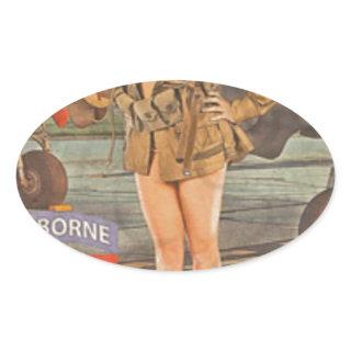 Enlist In The 82nd Airborne Oval Sticker