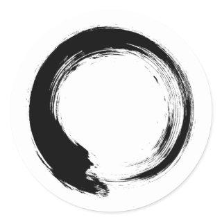 Enso Zen Circle Classic Round Sticker