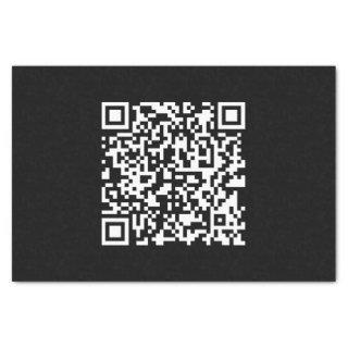 Enter URL & Create Scannable QR Code | Black White Tissue Paper
