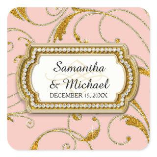 Envelope Seal Glam Old Hollywood Regency Black Tie