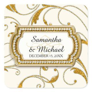 Envelope Seal Glam Old Hollywood Regency Black Tie