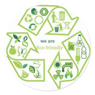 Environmentally eco-friendly green stickers