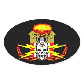 EOD, Bomb Technician Decal Oval Sticker