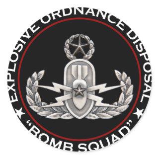 EOD Master "Bomb Squad" Classic Round Sticker
