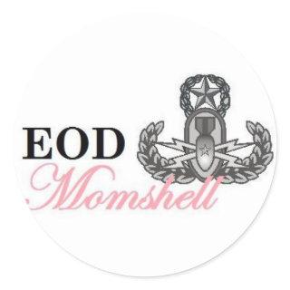 eod master momshell classic round sticker