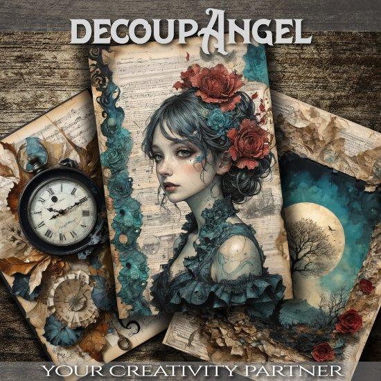 Ephemera Vintage - Lost in memories - Decoupage   Sheets