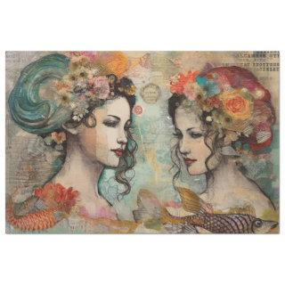 Ephemera Vintage Under The Sea Collage Decoupage Tissue Paper