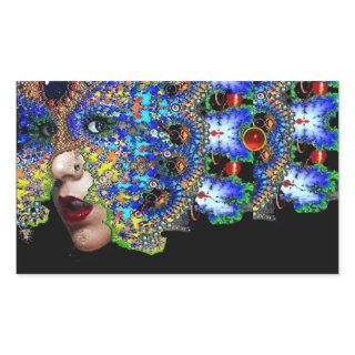 EPHEMERAL Red Ruby Rectangular Sticker