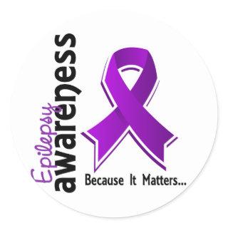 Epilepsy Awareness 5 Classic Round Sticker