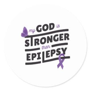 Epilepsy quote classic round sticker