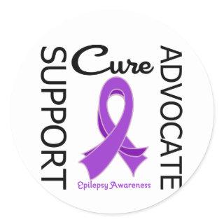 Epilepsy Support Advocate Cure Classic Round Sticker