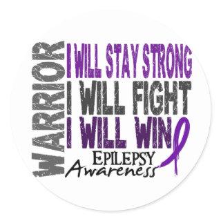 Epilepsy Warrior Classic Round Sticker