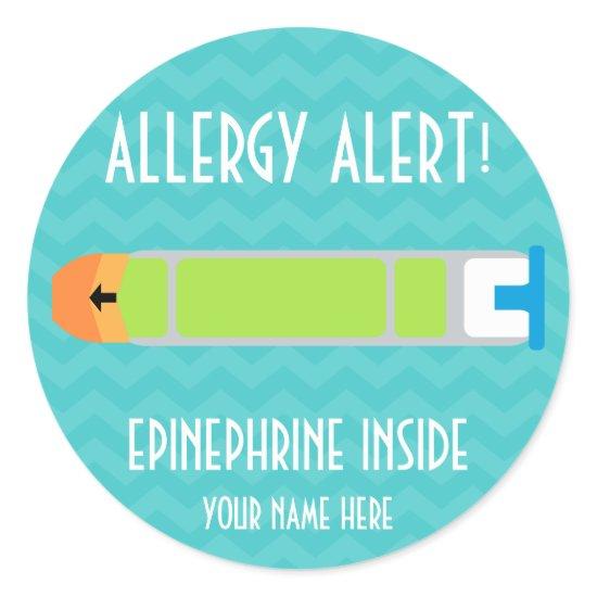 Epinephrine Allergy Alert Stickers
