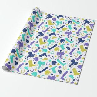 Equestrian Horseback Riding Themed Patterned Wrapp