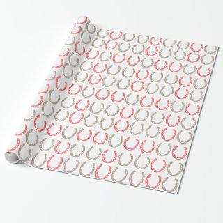 Equestrian Themed Horse Shoes Pattern