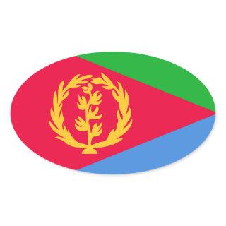Eritrea Flag Oval Sticker