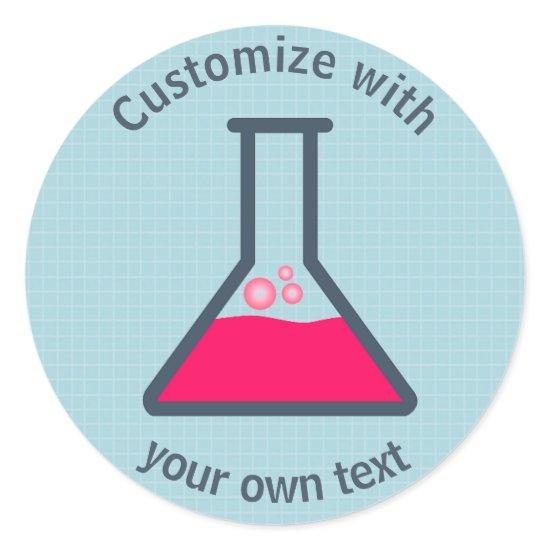 Erlenmeyer Flask Classic Round Sticker