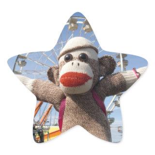 Ernie the Sock Monkey Star Sticker