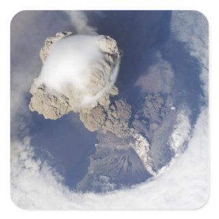 Eruption of Sarychev volcano Square Sticker