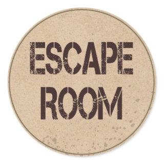 Escape Room Birthday Party Classic Round Sticker