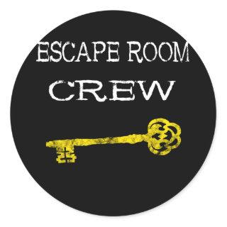 Escape Room Crew Exit Room Game Group Team Player Classic Round Sticker