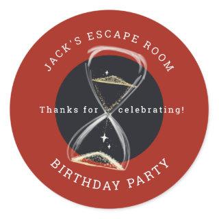 Escape Room Party Favor Classic Round Sticker