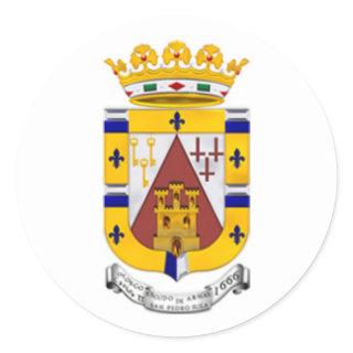 Escudo de San Pedro Sula, Honduras Classic Round Sticker