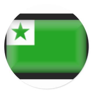 Esperanto Flag Classic Round Sticker