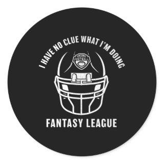ESPN Fantasy Football I Have No Clue What I'm Doin Classic Round Sticker