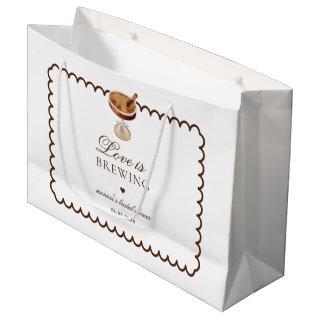 Espresso Martini Love is Brewing Bridal Shower Large Gift Bag