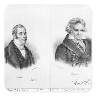 Esprit Auber  and Ludwig van Beethoven Square Sticker