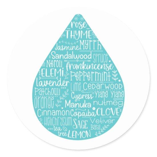 Essential Oil Drop Sticker