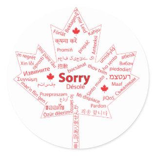 Essential translation for Canadians Classic Round Sticker