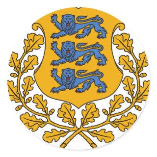 Estonia Coat of arms EE Classic Round Sticker