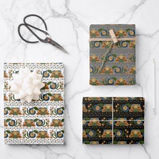 Estonian vintage folk art floral embroidery  sheets
