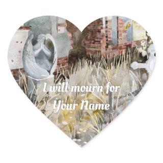 Eternal silence in the cemetery  heart sticker